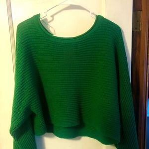 Kelly green Top Shop cropped sweater